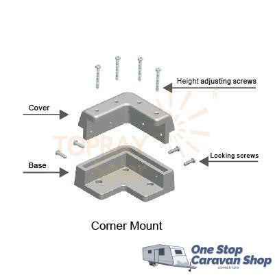 Universal Solar Mount Brackets Set of 6 (Grey)