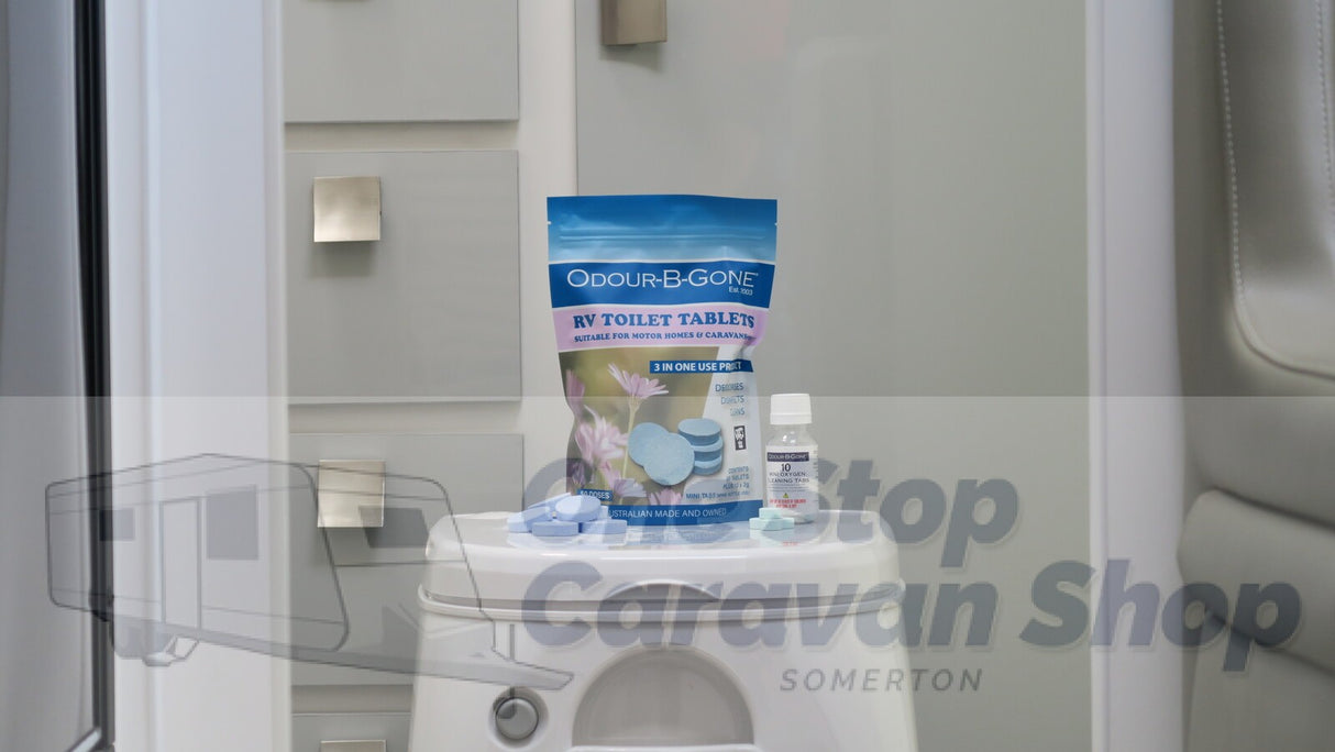 Odour-B-Gone RV Toilet Tablets 50 Tablets with 10 Mini Oxygen Tablets