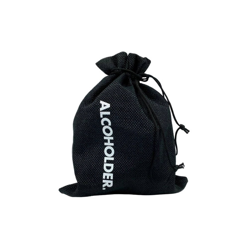 ALCOHOLDER SQUISH SILICONE STEMLESS WINE TUMBLER - BLACK