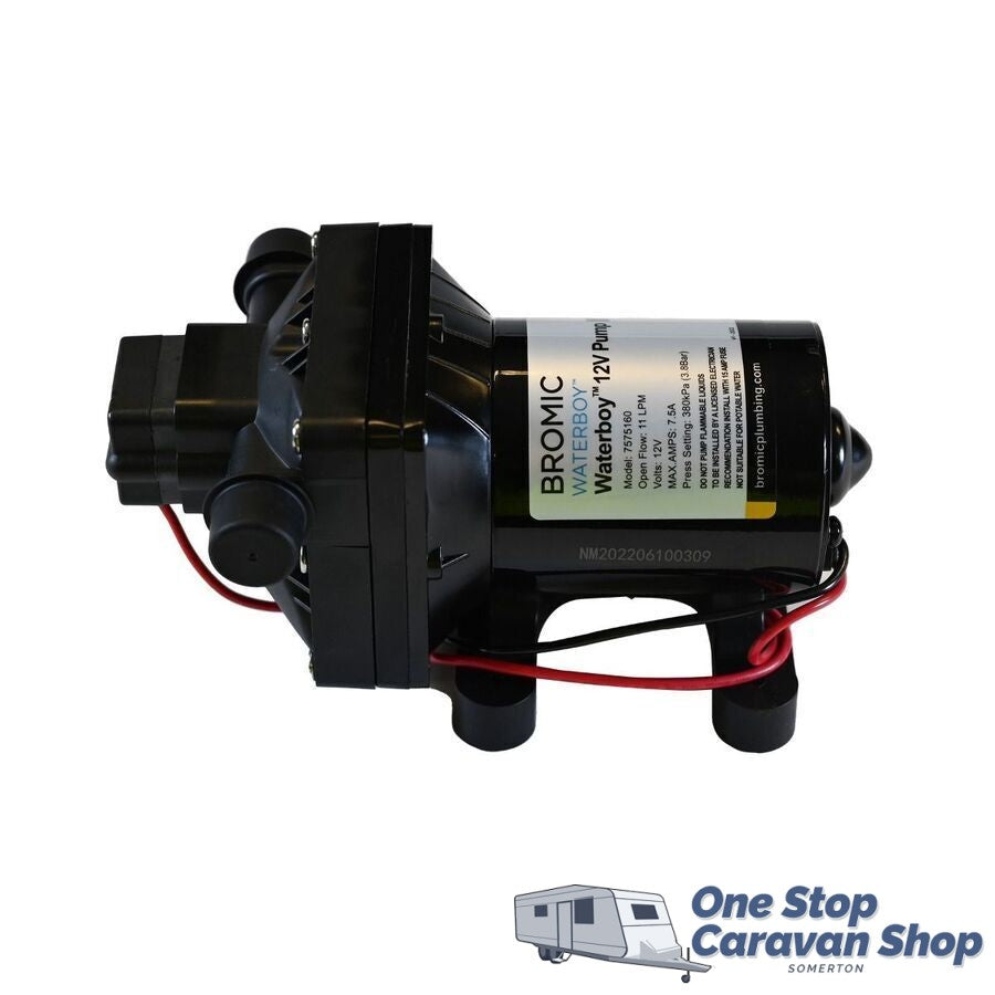 Bromic Waterboy 12V Water Pump + Filter & Fittings - 11 LPM / 55 PSI
