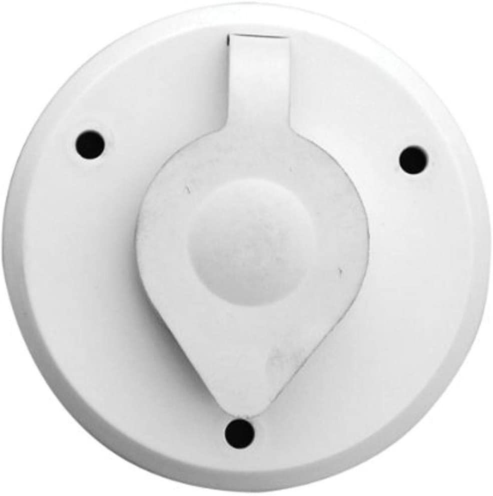 White Round Cable TV Receptacle