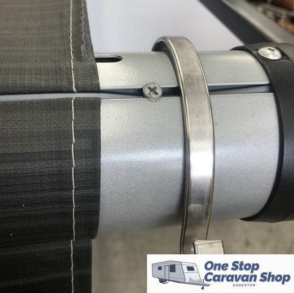 Pair of Roll Out Awning Tie Down Clamps