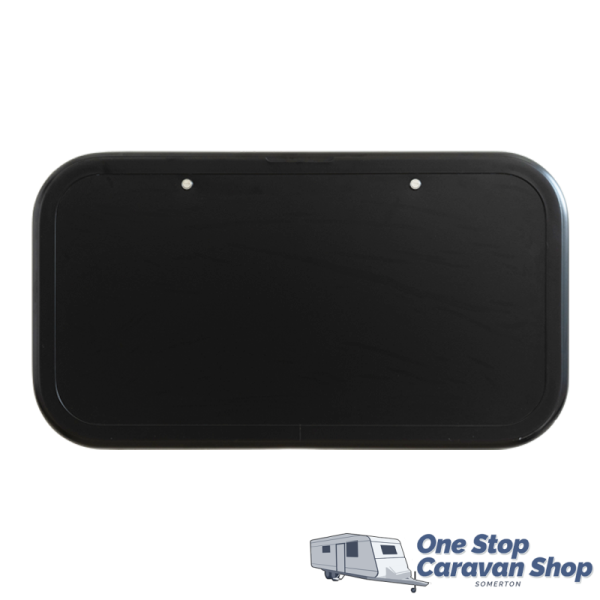 Caravan Picnic Table Black 4RC & Backing Plate - 800 x 445mm