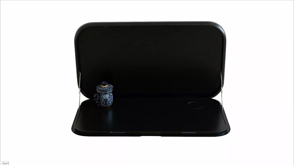 Caravan Picnic Table Black 4RC & Backing Plate - 800 x 445mm