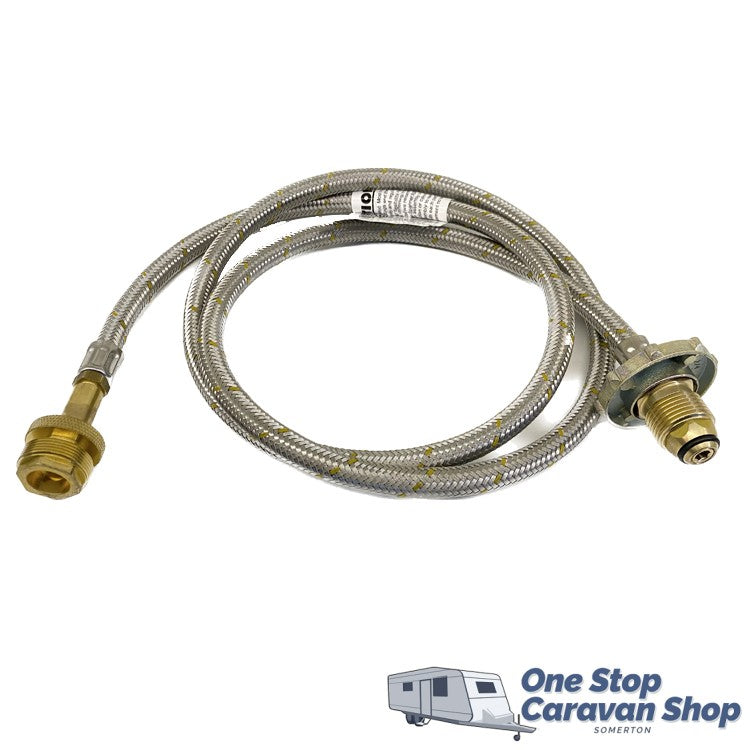 CGA600 To POL Cylinder Fitting Adaptor 1.5m Suits Mapp Gas Torch