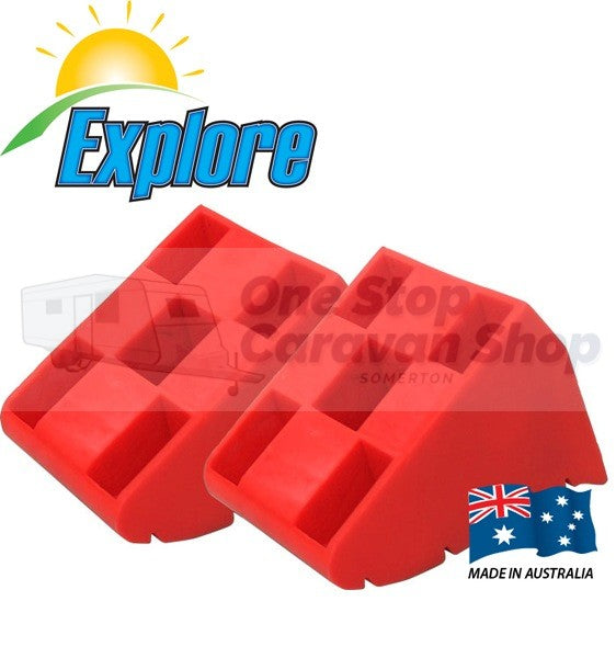 Explore Caravan 2 Piece Levelling Ramps + Wheel Chocks