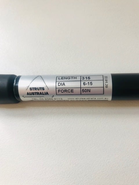Jayco Universal Gas Struts 50N 300mm
