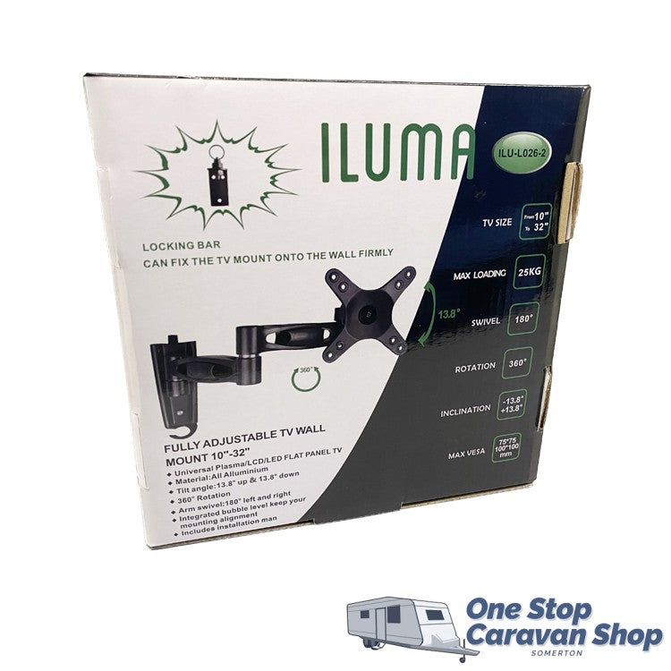 ILUMA Fully Adjustable Wall Mount for 10" to 32" TV