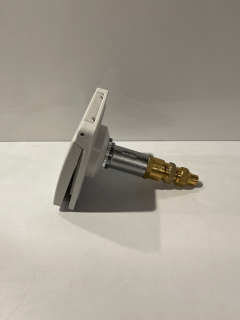 Wall Mount Gas Bayonet straight 3/8 and Cover (White) - OSCSWMGBCS