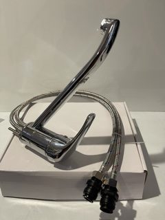 Caravan Kitchen Sink Mixer 221mm spout with 2 x 12mm Push in Fittings 82H41-CHR