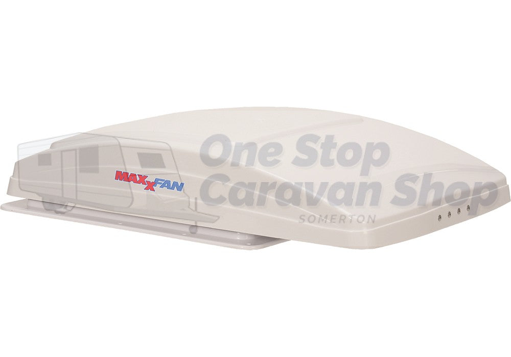 Maxxfan Deluxe with Rain Dome (slight sctraches on Top of Dome)- Thermostat - Manual Open - 355mm