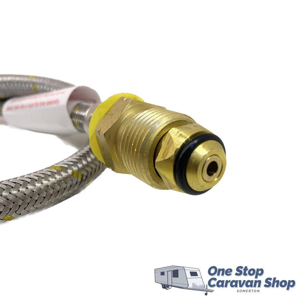 600mm Gas Hose – 1/4MNPT Pigtail - Single Bottle