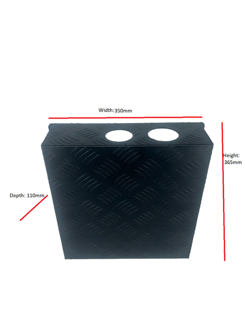 9.5L Black Checker Plate Tank Cover (Gen 4 only)