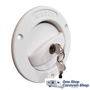 Water Filler with Lockable Cap - White