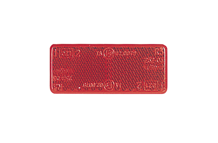 Red Retro Reflector with Self Adhesive Tape 70mm x 28mm (Copy)
