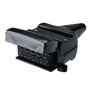 12 Pin Flat Trailer Socket with Reed Switch (Open Circuit)