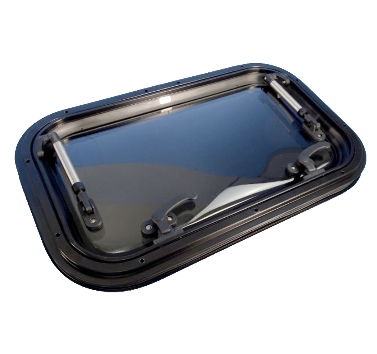 Sanjo Flat Push-Out Caravan Window with Blind - H450xW500mm