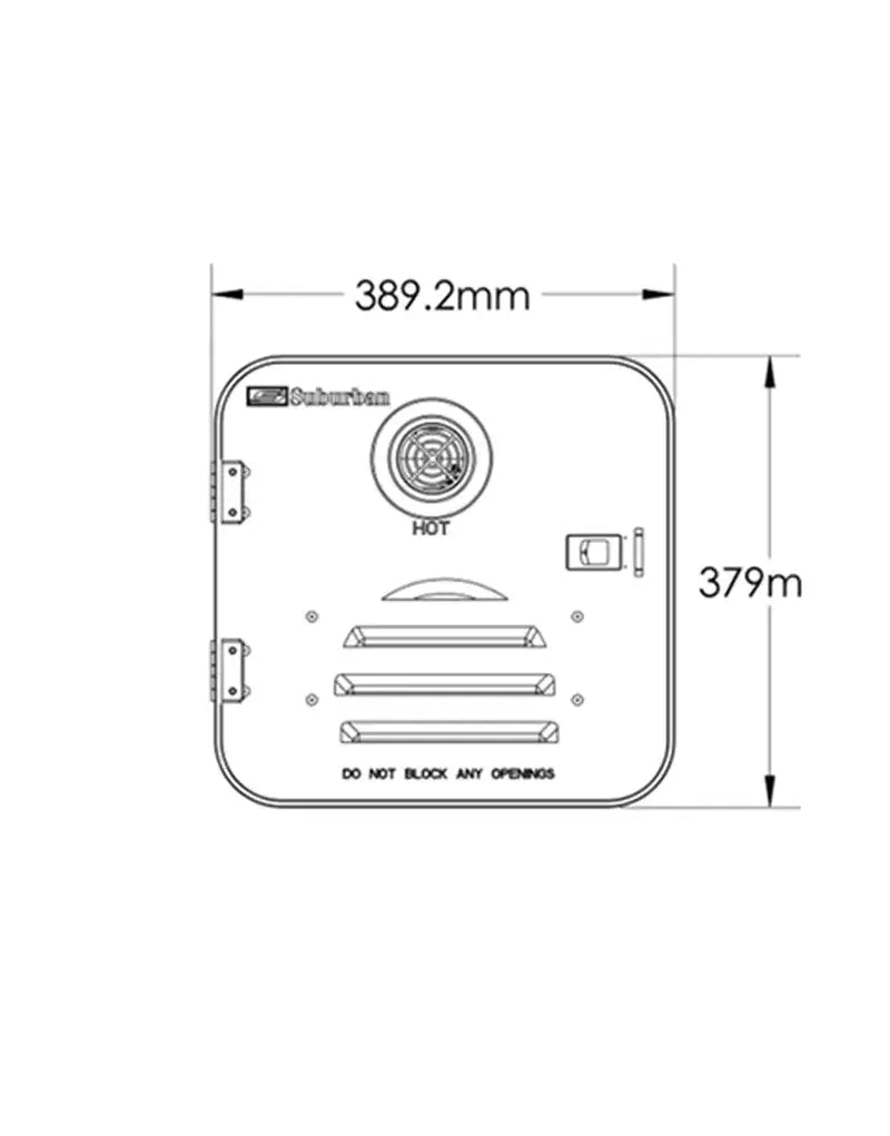 SUBURBAN ST60 Hot Water Heater Door + Frame | WHITE. 6285APW