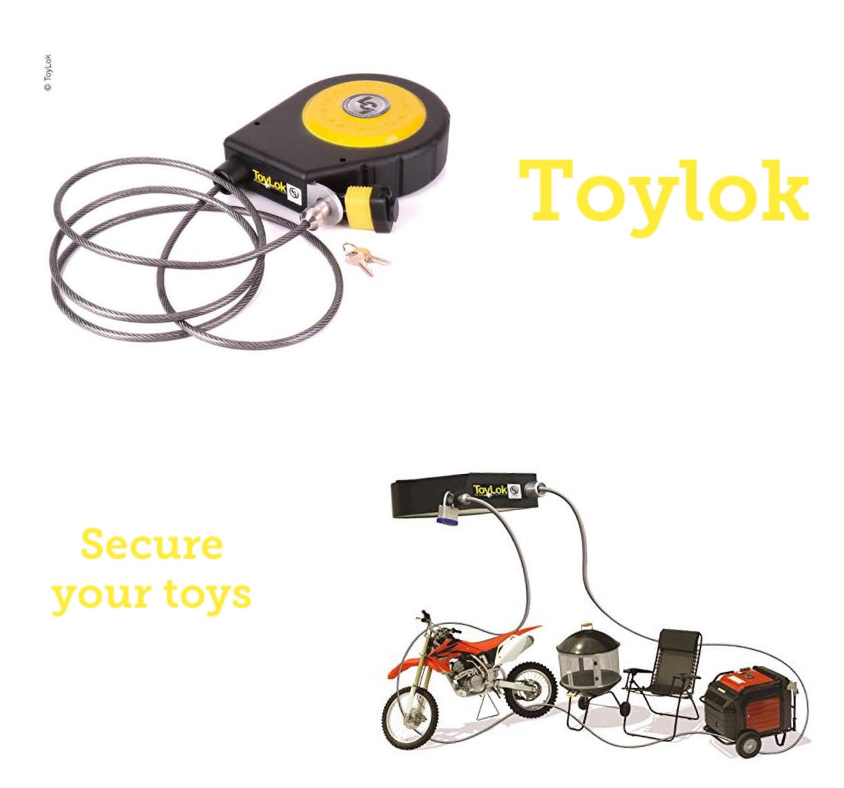 ToyLok with 15ft Cable + Padlock