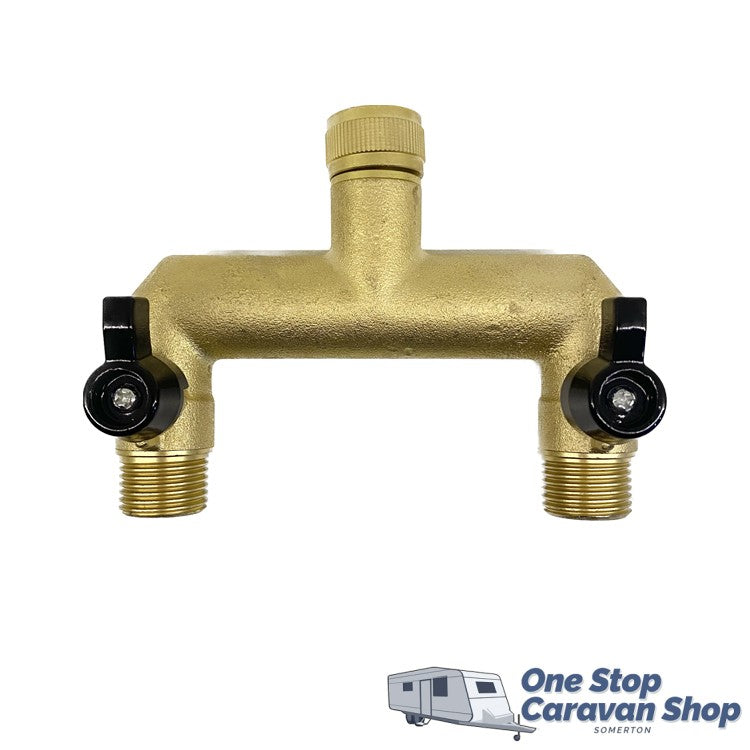 2 Way Metal Tap Outlet with Fittings- OSCS2WAYFit