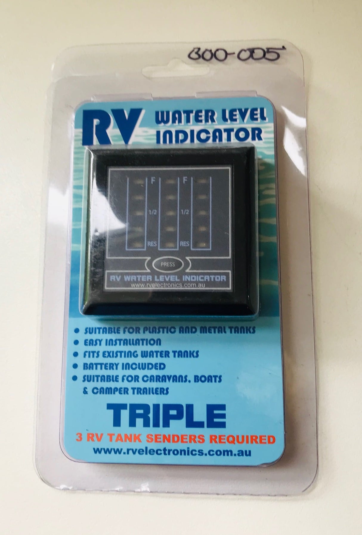 RV Triple Water Level Indicator