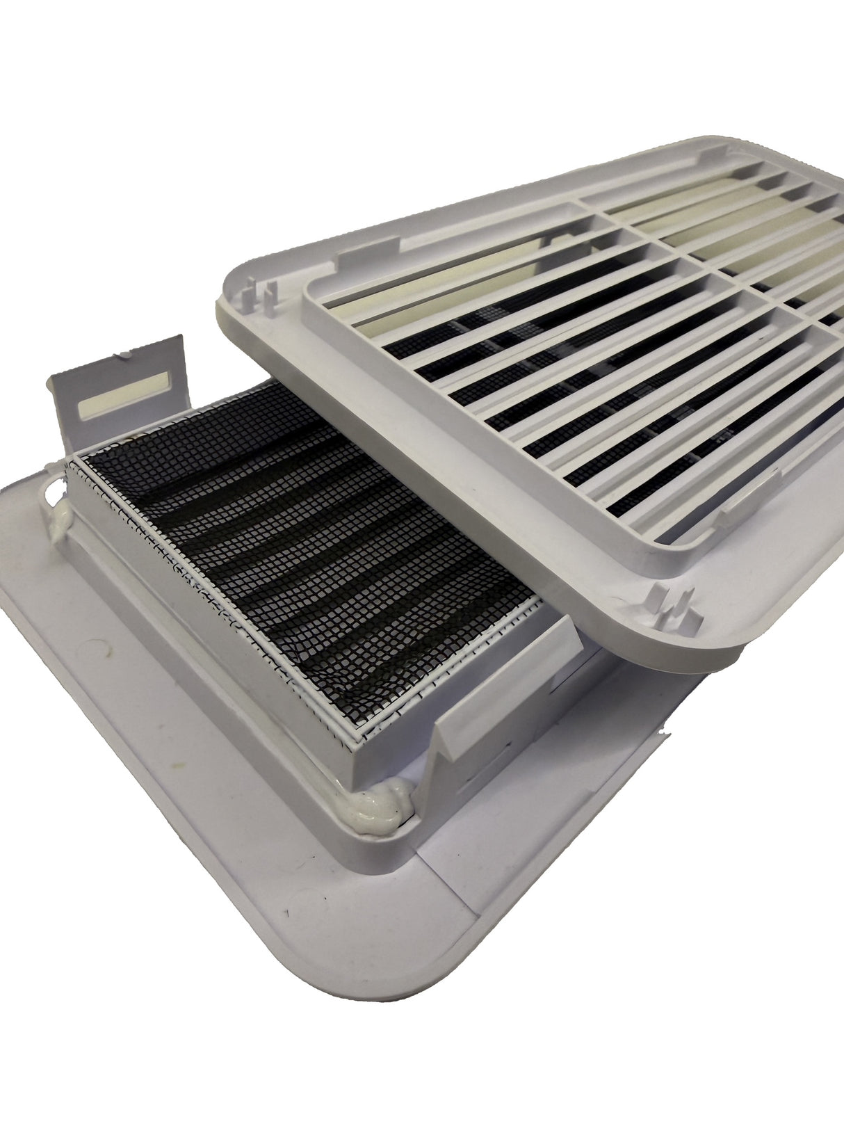 JAYCO 240mm x 140mm (Large) Air Vents (Pair)-Interior with screen & exterior no screen