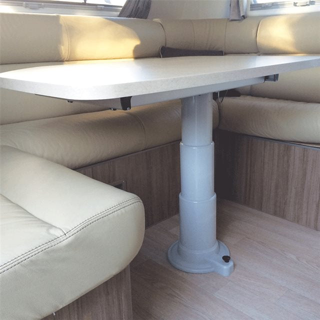 Telescopic and Adjustable Table Leg (with Turntable/Sliding Tabletop Mechanism)