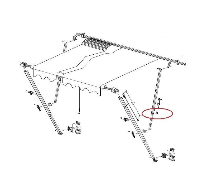 Carefree Black Locking Knob w/nut- Pair