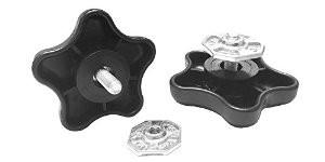 Carefree Black Locking Knob w/nut- Pair