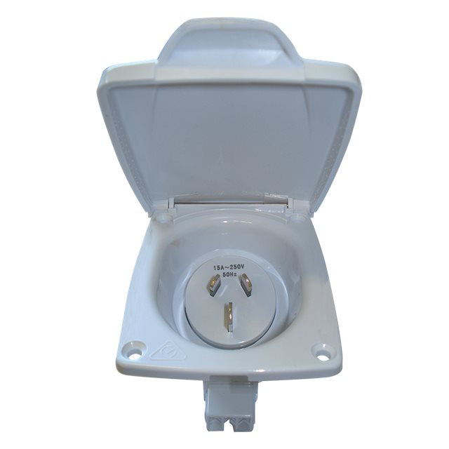 CMS Power inlet 15A-White-Jayco