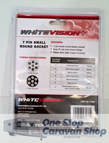 PU8B Whitevision Connect Trailer Socket 7 Pin Round Small Black