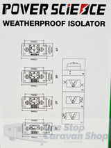 Power Science Weatherproof Isolator 2 pole 35A - ABIS235
