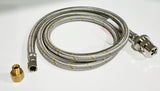 Gas Bayonet Hose 1.5m Inverted Flare 1/4 FBSP with Adaptor for Webber 3/8 BBQ