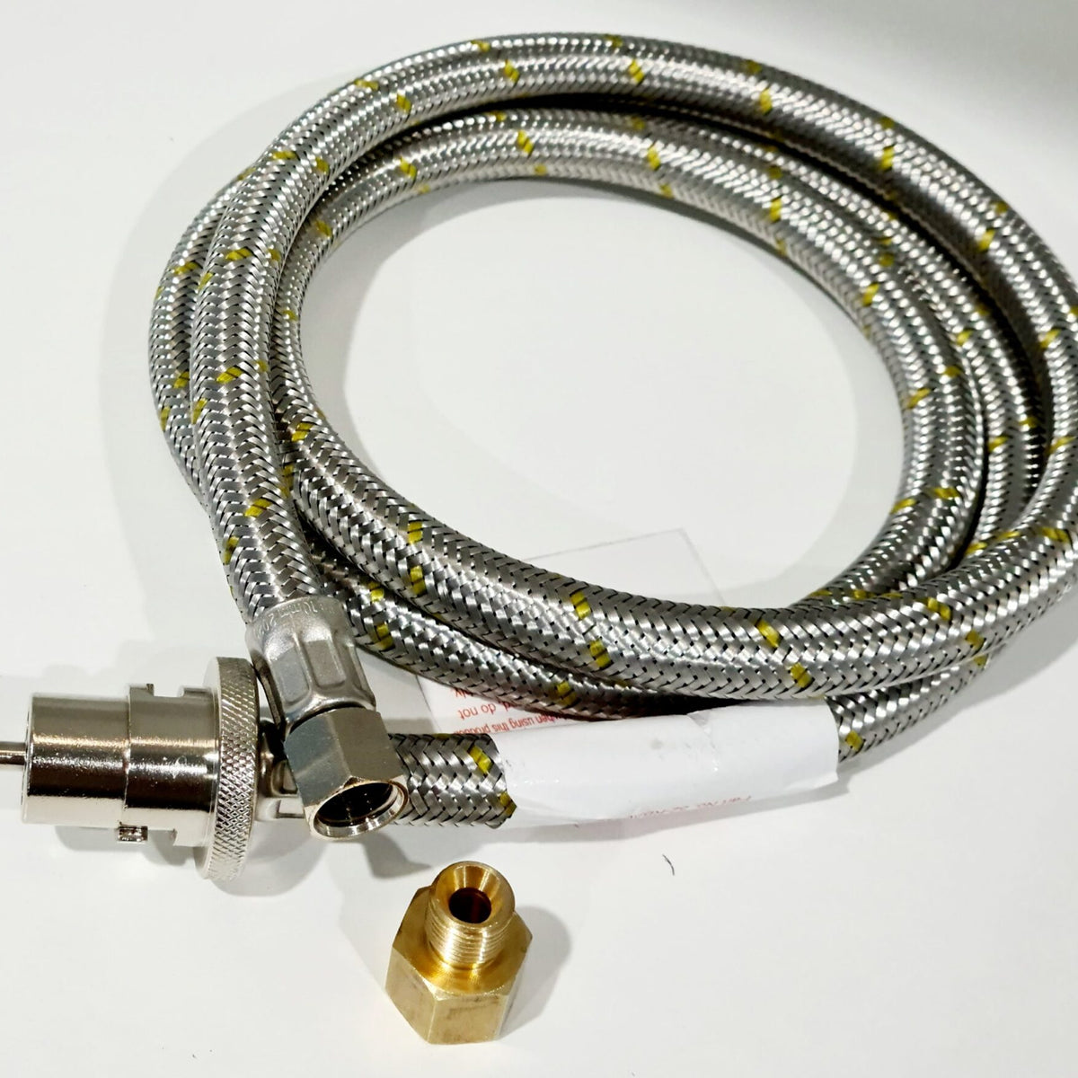 Gas Bayonet Hose 1.5m Inverted Flare 1/4 FBSP with Adaptor for Webber ...