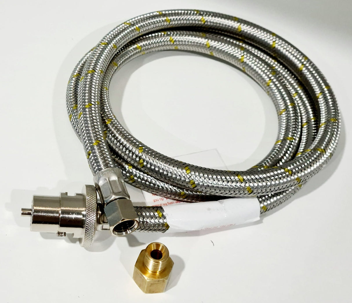 Gas Bayonet Hose 1.5m Inverted Flare 1/4 FBSP with Adaptor for Webber 3/8 BBQ