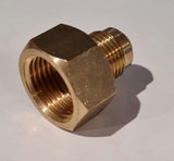 1/2 BSP Female x 3/8 SAE Flare Shallow Gas Fitting