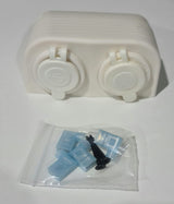 12V Single Power Outlet with Dual USB (White) - OSCS12VDUALUSB