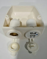 12V Single Power Outlet with Dual USB (White) - OSCS12VDUALUSB