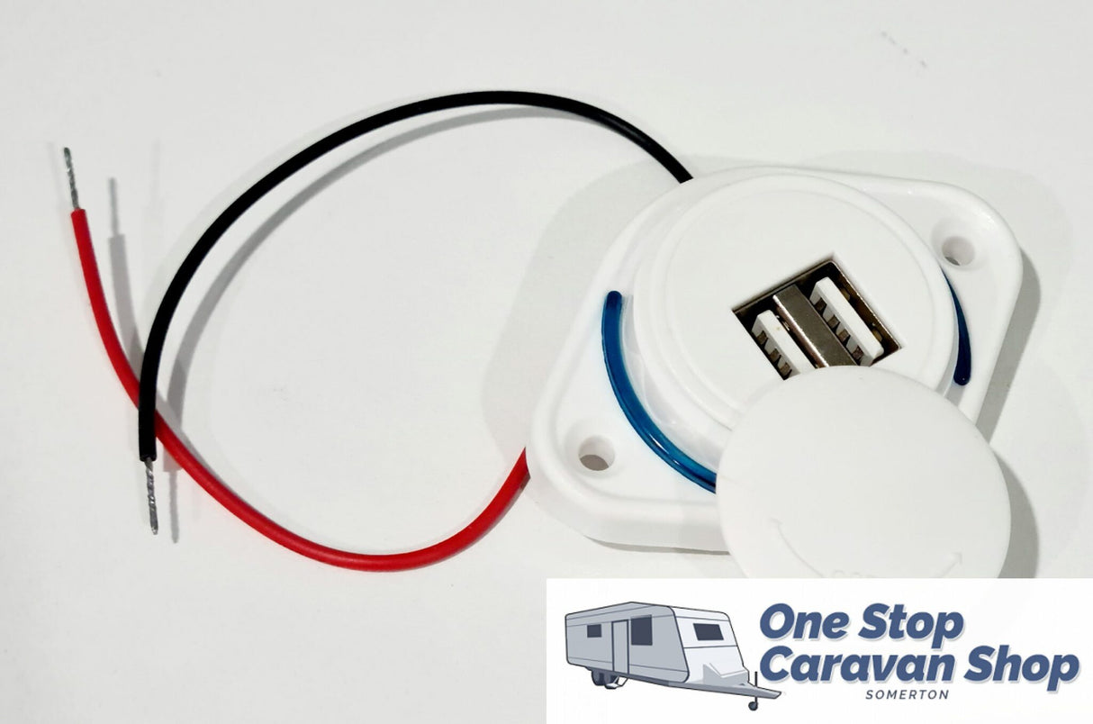 USB CAR CHARGER WHITE - OSCSUSB02