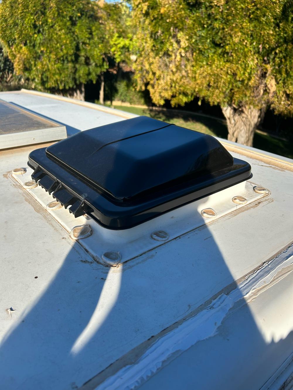 Vent Lid Suits Ventline MK2 / Coast RV (Black/Smoke) - 365 x 370mm
