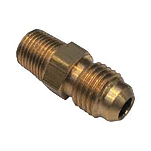 SAE 45 Degree Flare Brass Fitting, Male Union 5/16 Tube, 1/8 BSPT