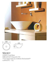 White Ceramic Round Sink/Basin 430mm Special last one