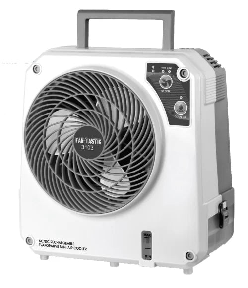 FAN-TASTIC IceO CUBE AC/DC RECHARGEABLE EVAPORATIVE COOLER - 3103