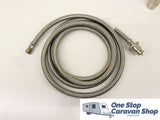 Single to Dual Gas Bayonet Double Adaptor with 3m 3/8 BBQ Hose to Suit Caravan and Motorhome Webber BBQ