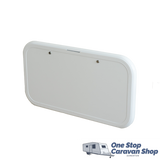 Caravan Picnic Table White with LED Lighting & Backing Plate - 800 x 445mm