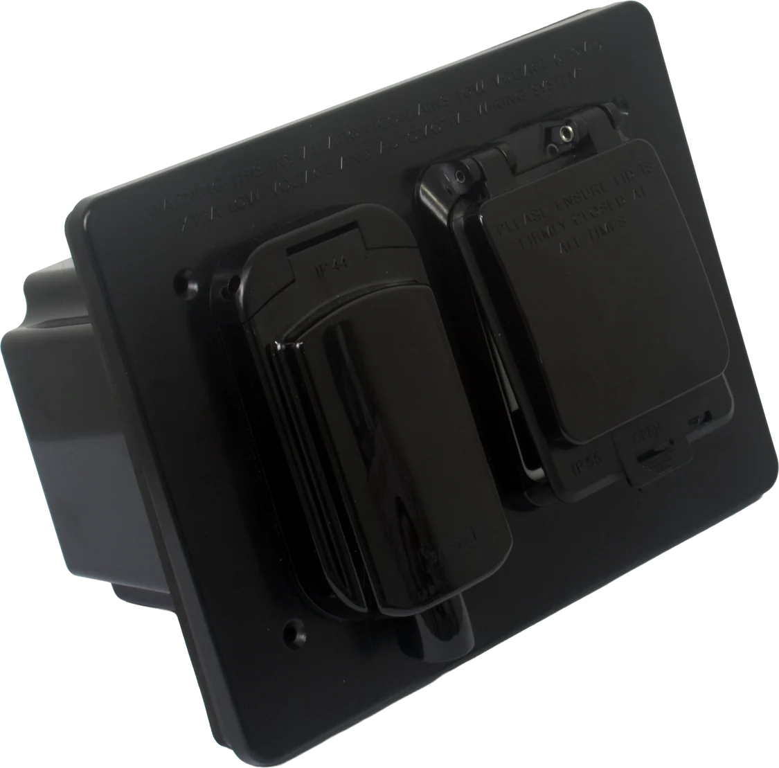 15A POWER INLET RCBO ENCLOSURE - BLACK