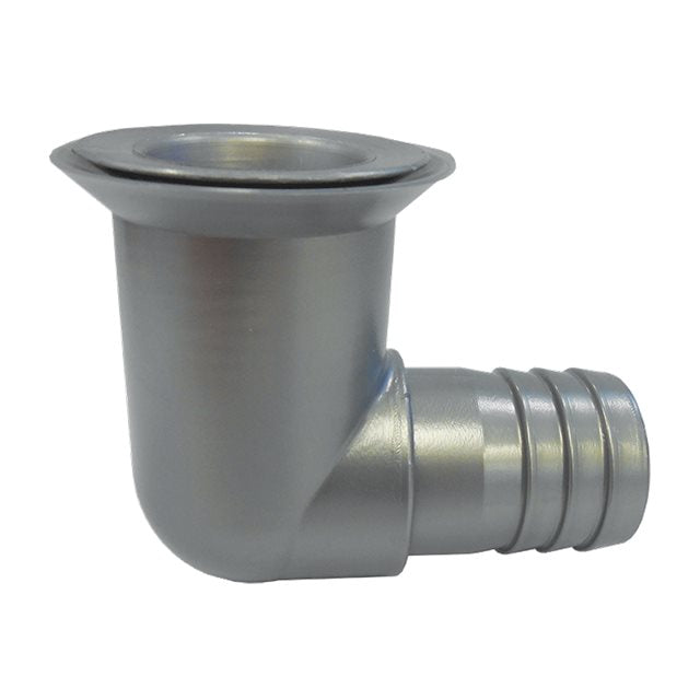 Plastic Silver/ Grey 25mm Waste Outlet, 90 Degrees
