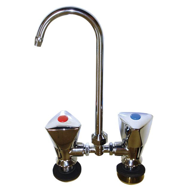 Hot and Cold Mixer Faucet with Fold Down Spout