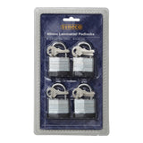 Syneco 40mm Laminated Steel Padlock - 4 Pack