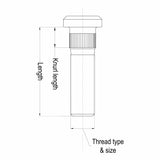 Wheel Stud Set - 7/16" UNF - Zinc Plated x 5